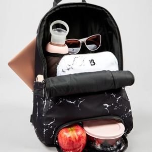 BUFFBUNNY Black marble game changer backpack